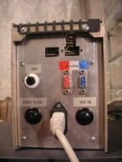 Back panel with connectors